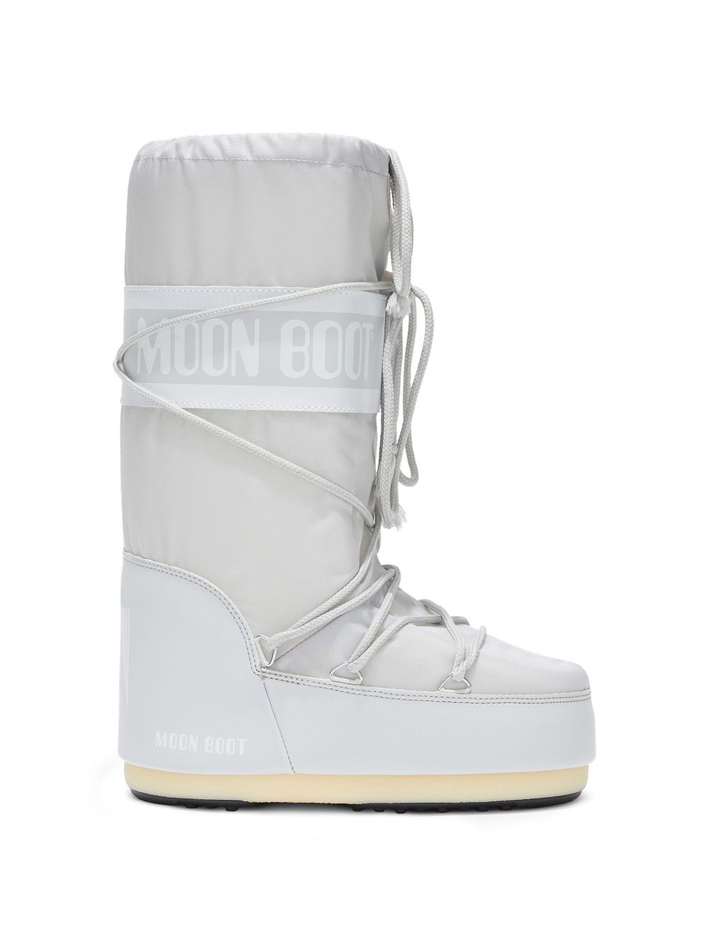 Moon Boot Kids logo印花中筒靴 - 灰色