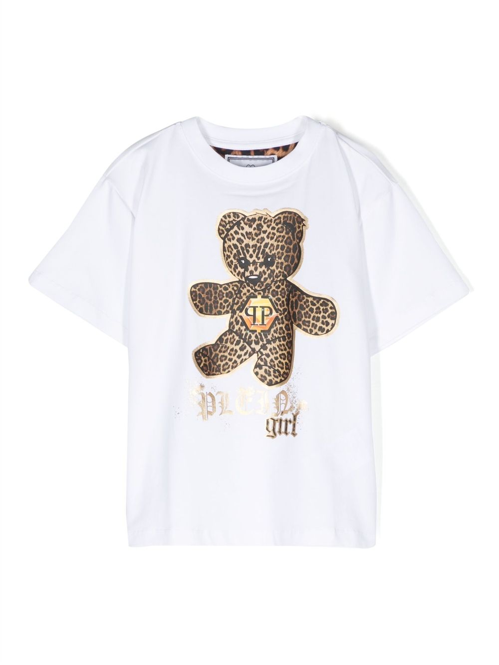 Philipp Plein Junior 泰迪熊印花T恤 - 白色