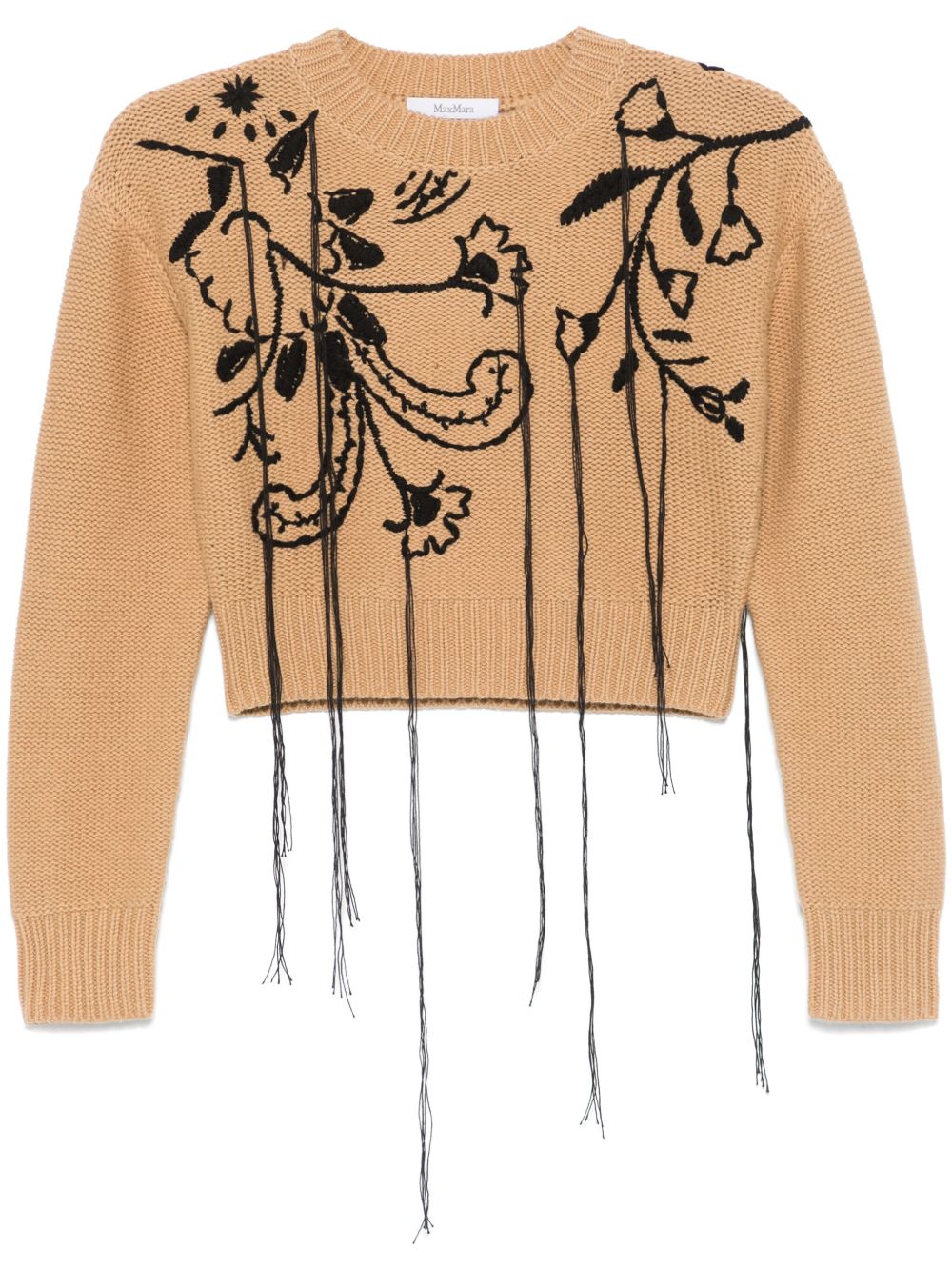 Max Mara 刺绣毛衣 - 褐色