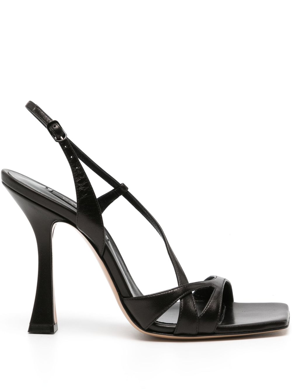 Casadei Geraldine 皮质高跟凉鞋 - 黑色