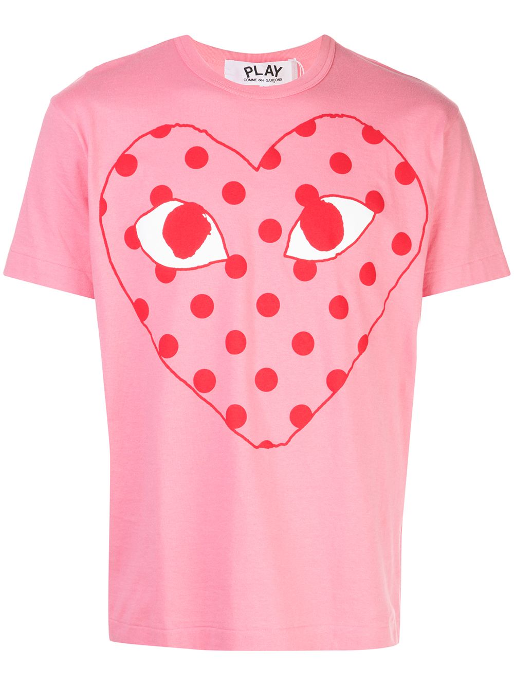 Comme Des Garçons Play logo印花T恤 - 粉色