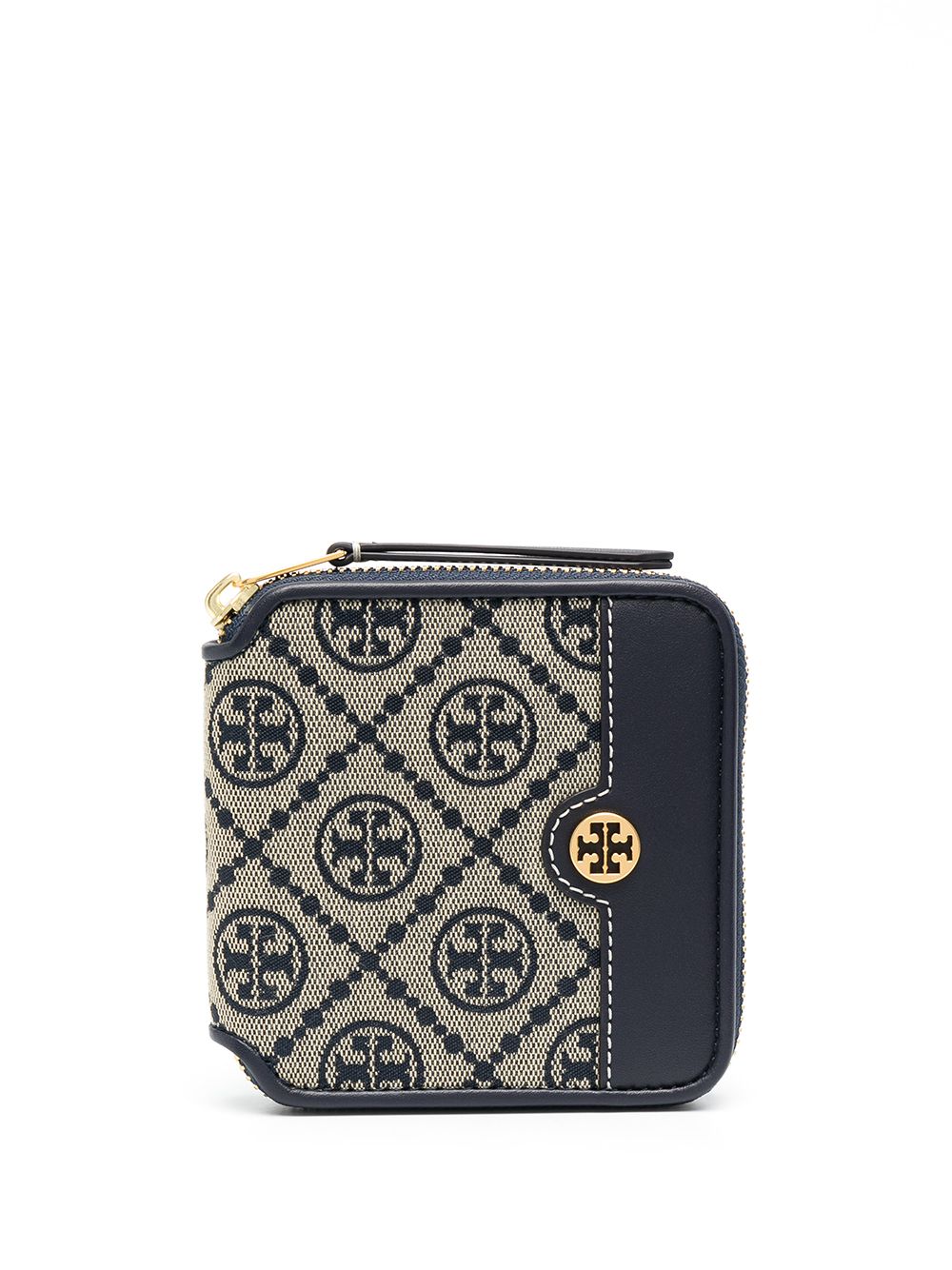 Tory Burch Monogram 提花对折钱包 - 中性色