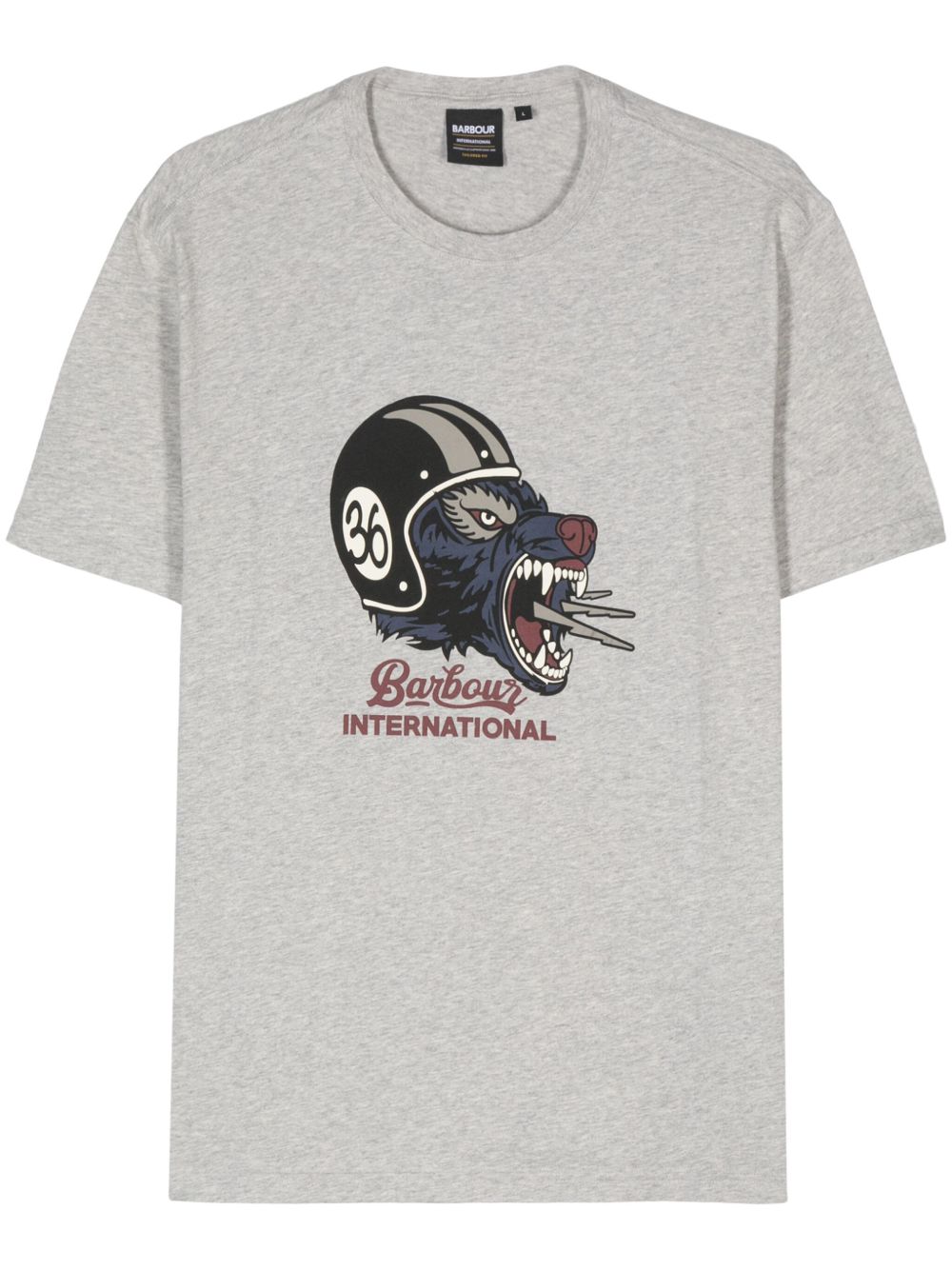 Barbour International Socket 棉T恤 - 灰色