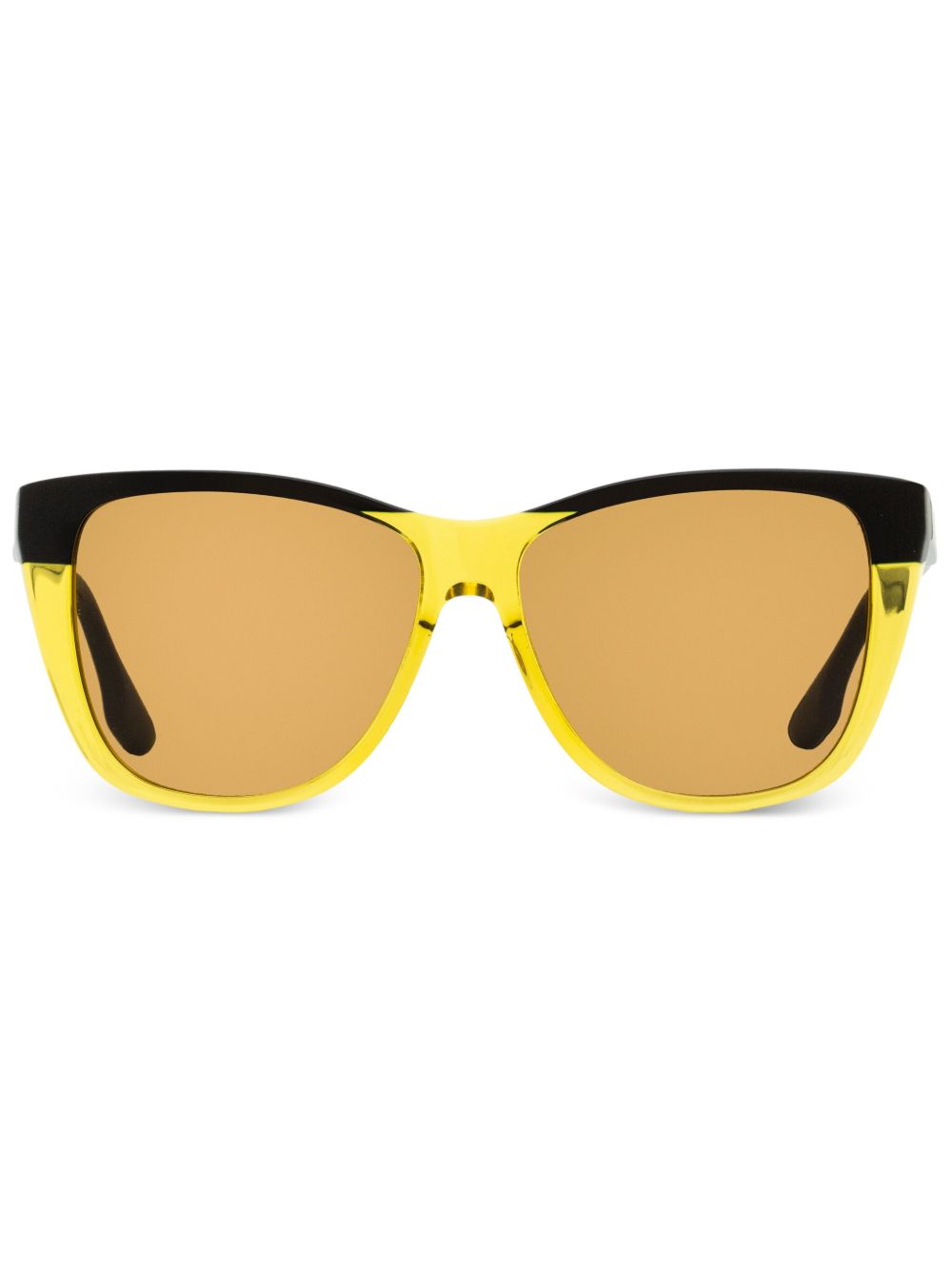 Victoria Beckham Eyewear 拼色方框太阳眼镜 - 黑色