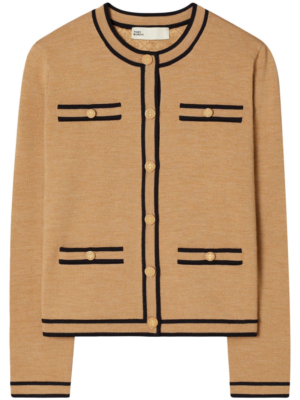 Tory Burch Kendra 开衫 - 褐色