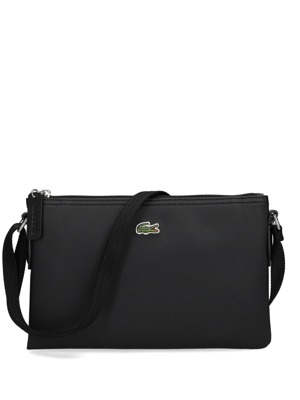 Lacoste logo斜挎包 - 黑色