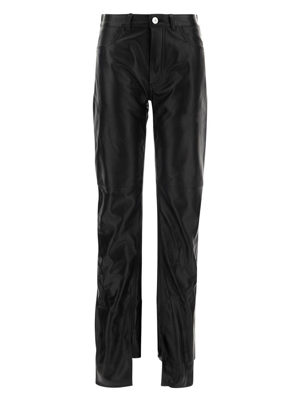 The Attico Black Leather Pants