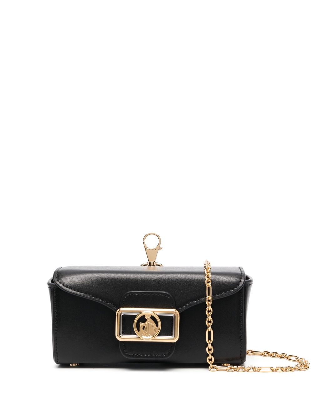 Lanvin logo标牌迷你包 - 黑色