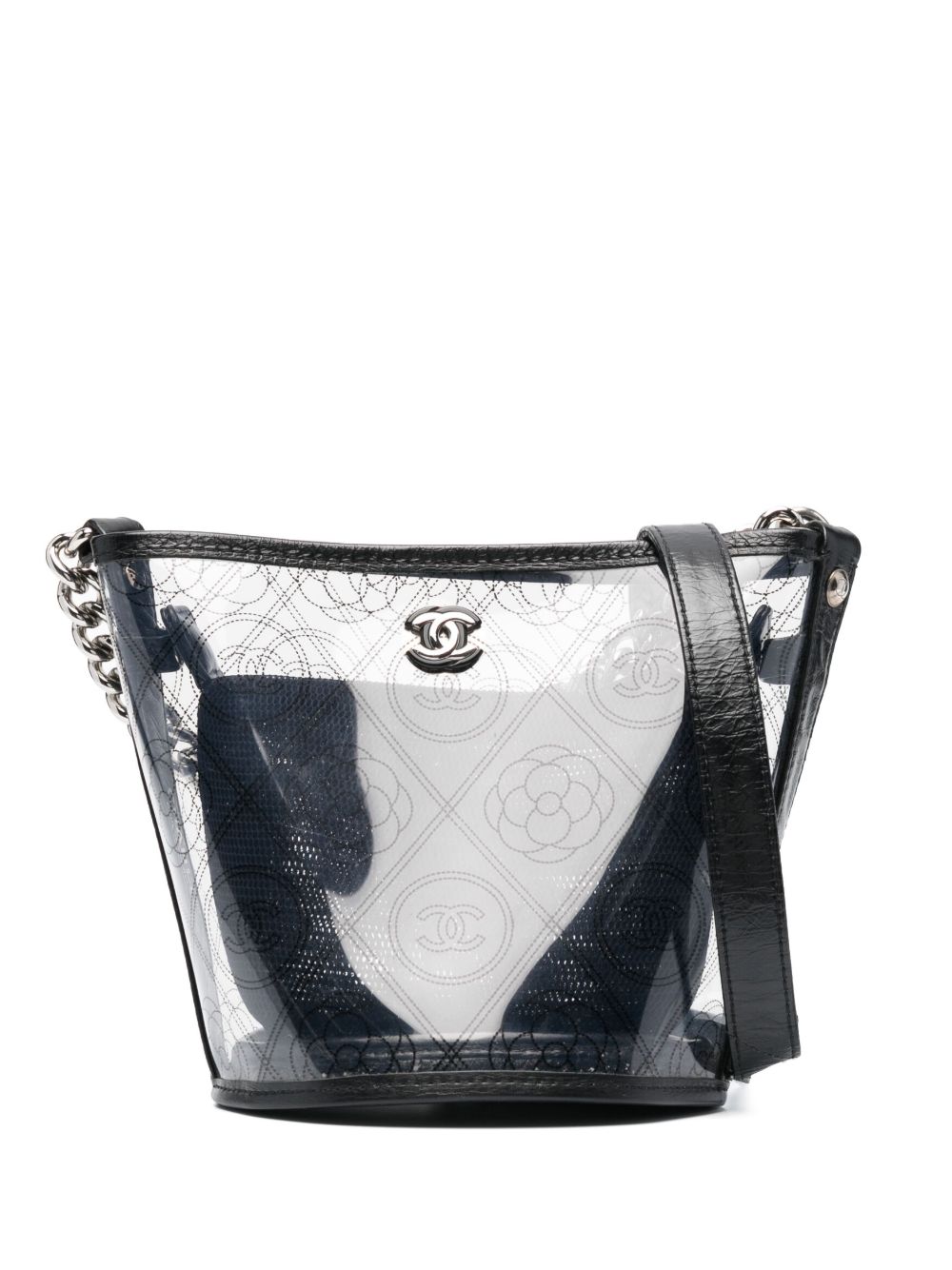 CHANEL Pre-Owned Camellia 水桶包 - 黑色