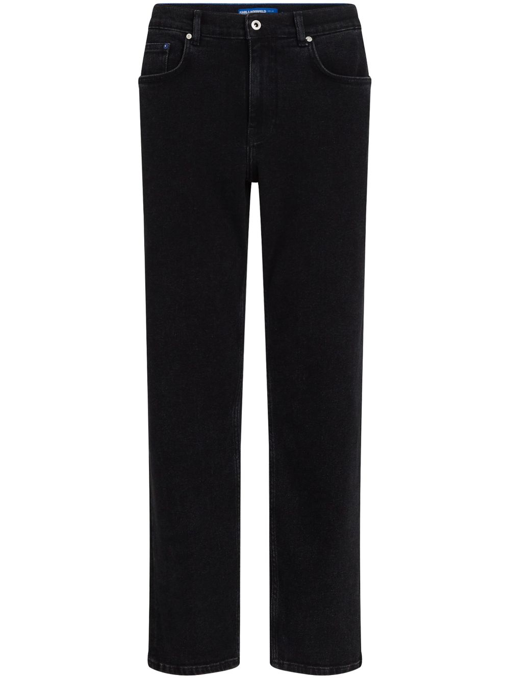 Karl Lagerfeld Jeans 中腰直筒牛仔裤 - 黑色