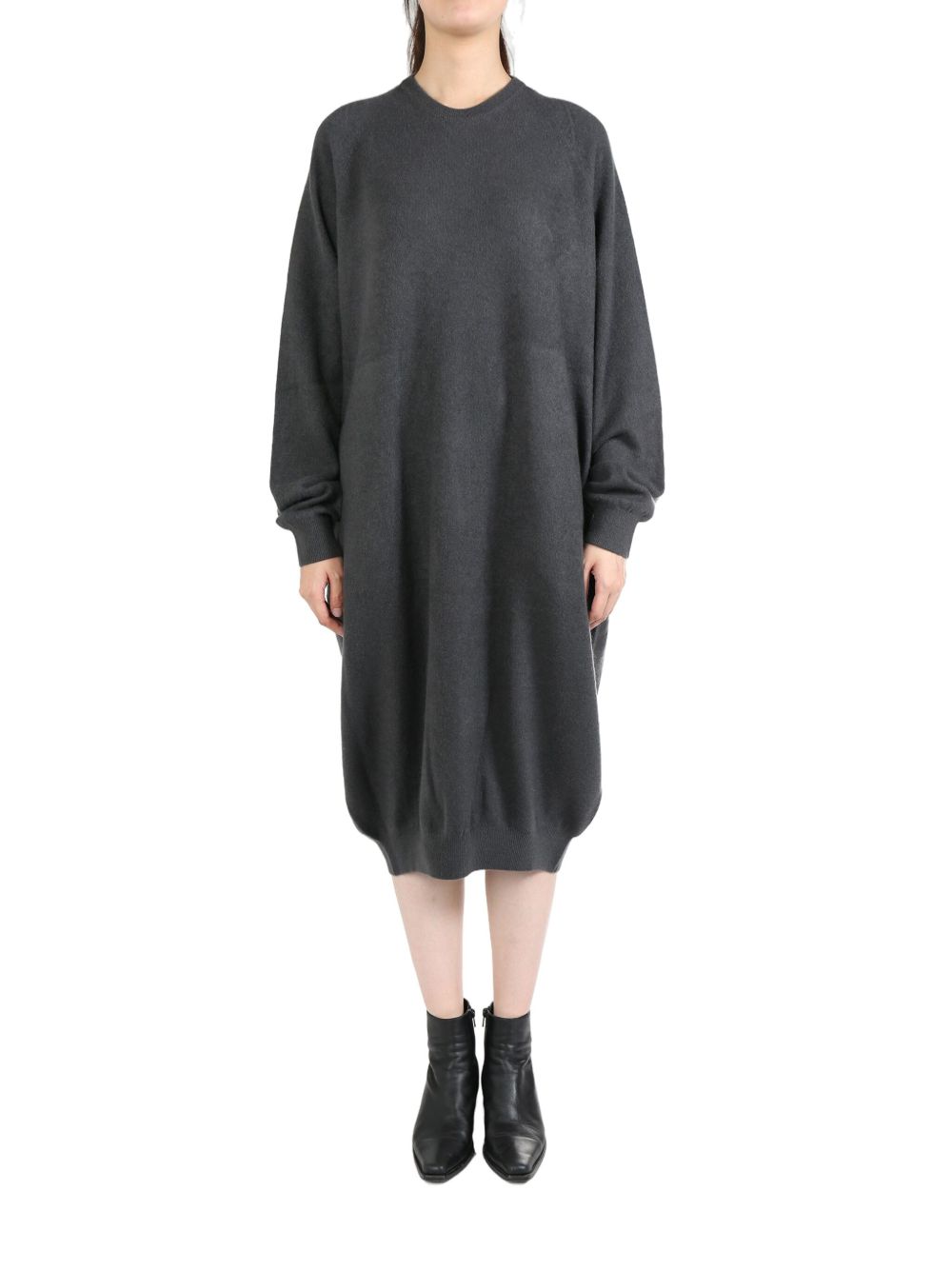 Frenckenberger cashmere balloon dress - 灰色