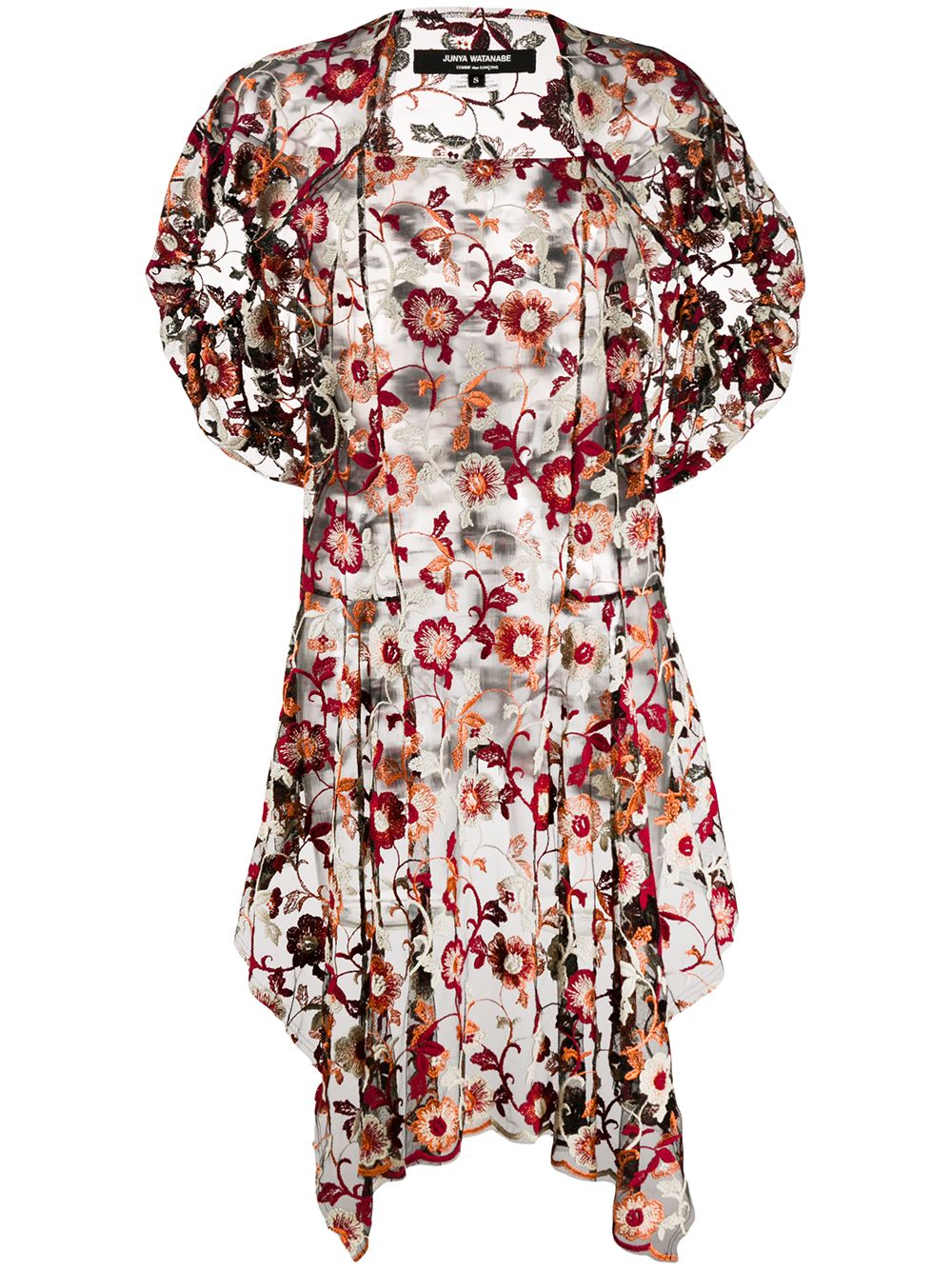 Junya Watanabe Comme des Garçons Pre-Owned 花卉网状连衣裙 - 黑色
