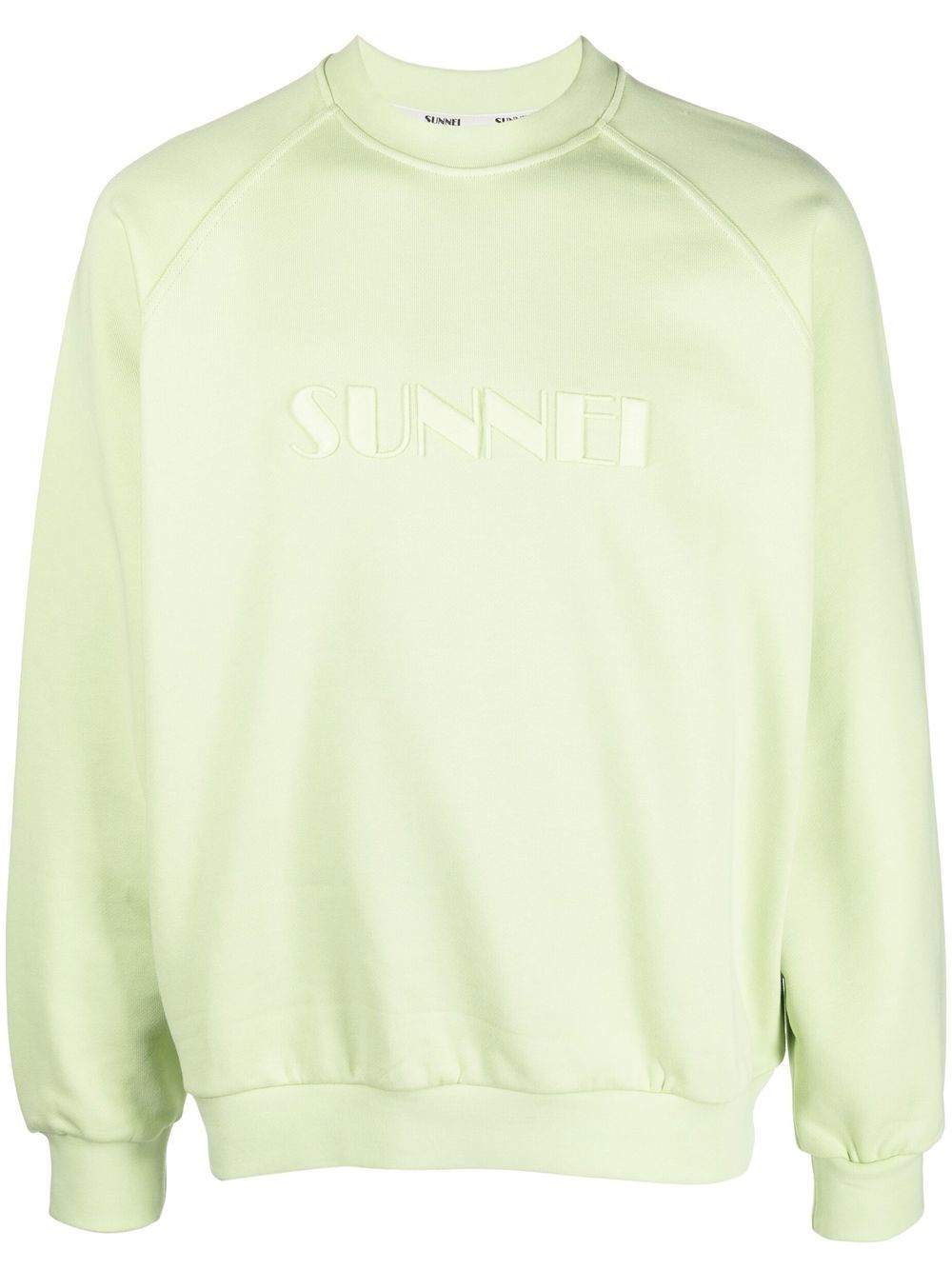 Sunnei logo刺绣细节卫衣 - 绿色