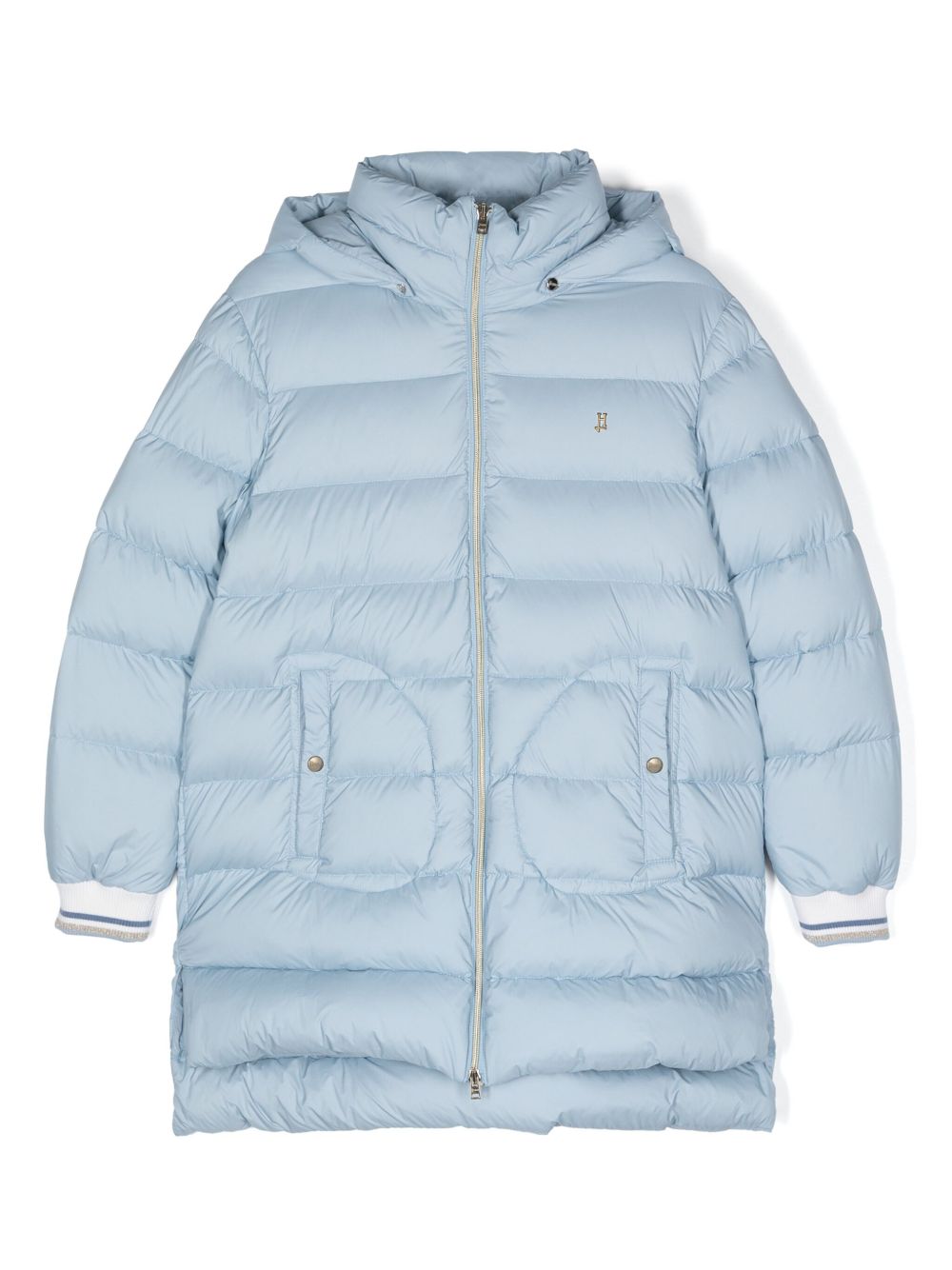 Herno Kids logo标牌填充夹克 - 蓝色