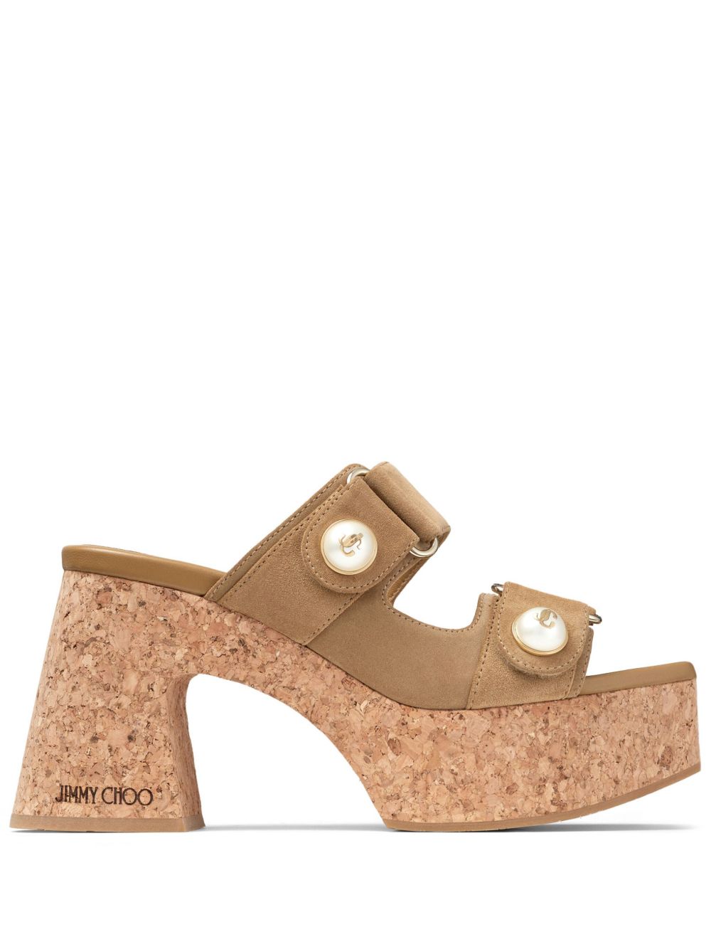 Jimmy Choo Fayence 坡跟凉鞋 - 中性色