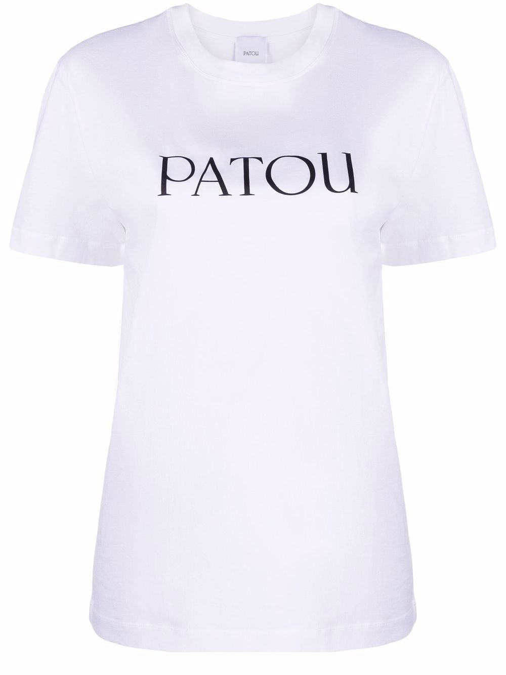 Patou logo印花棉T恤 - 白色