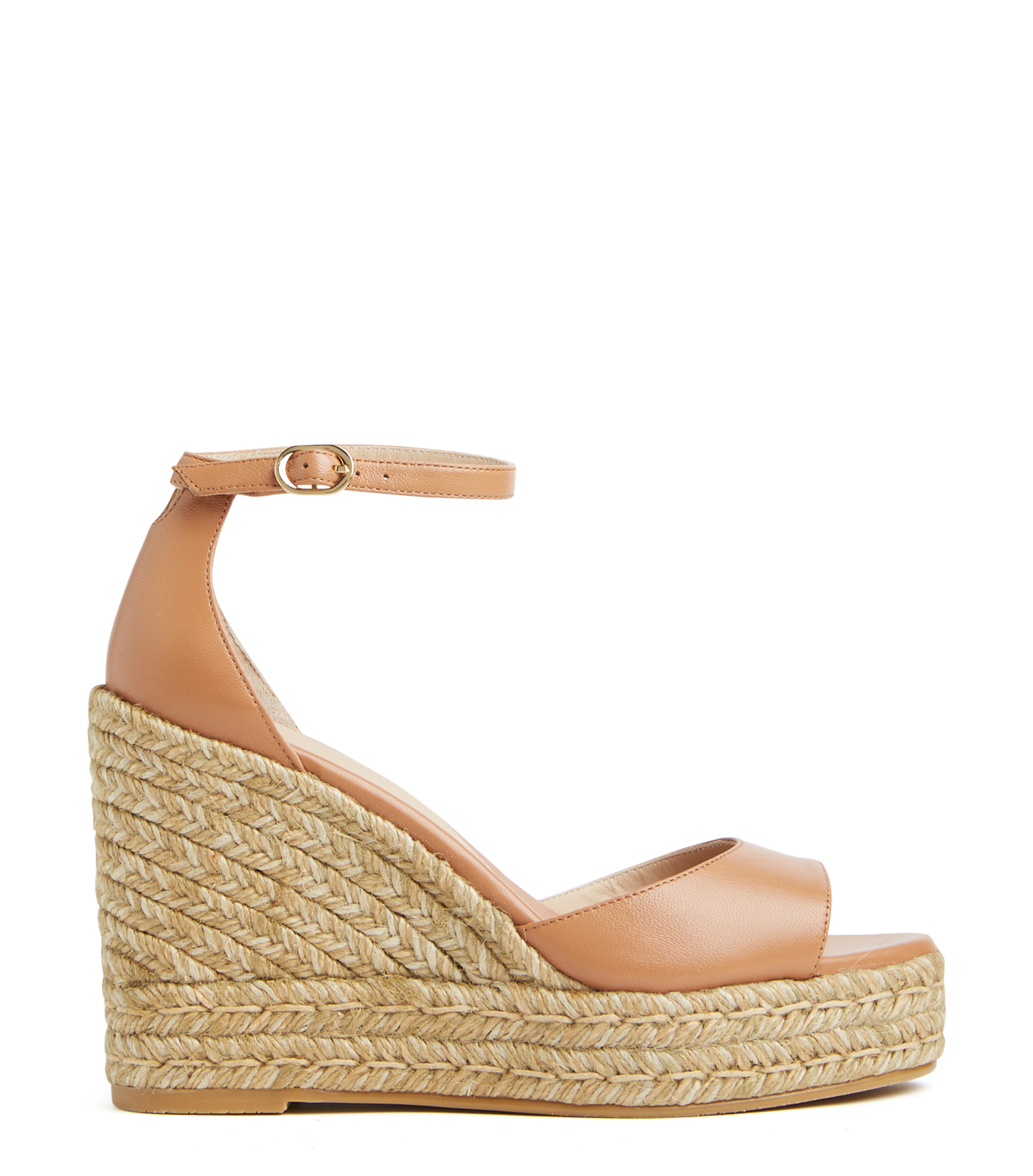 Stuart Weitzman Nudistcurve Espadrille Wedge - Woman Wedges Tan 40.5