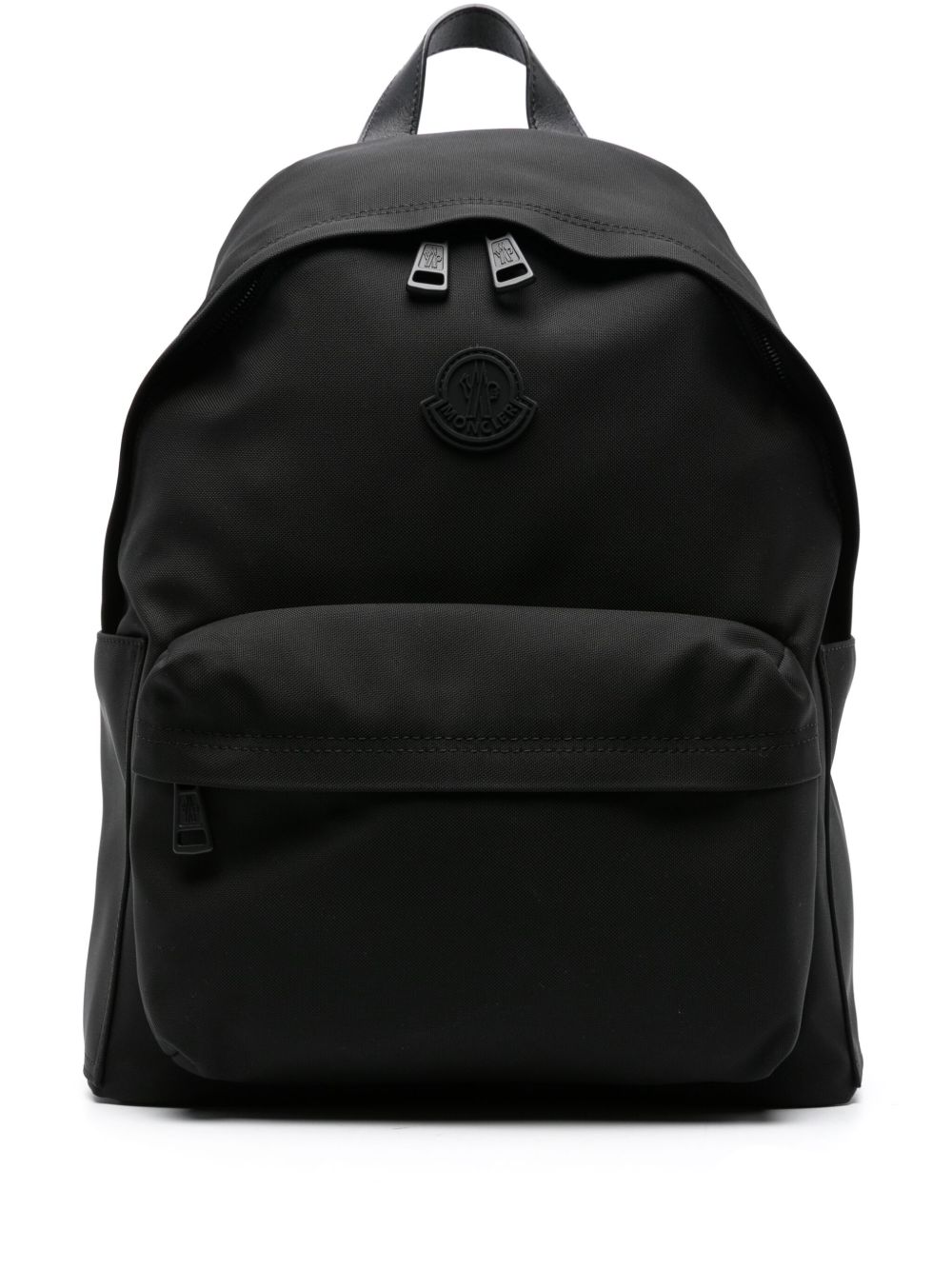 Moncler Pierrick 橡胶logo双肩包 - 黑色