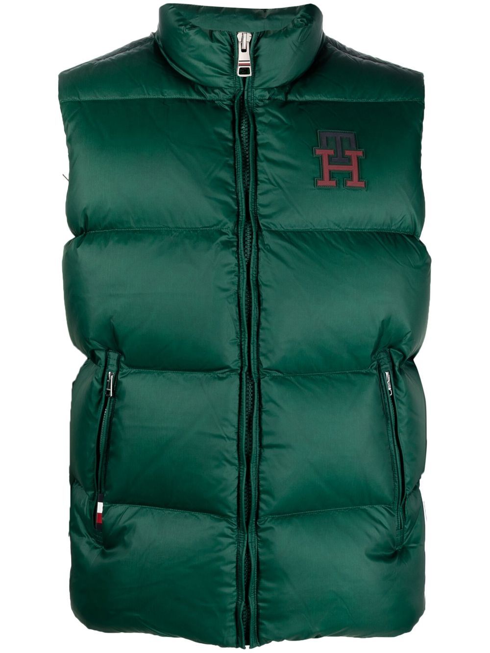 Tommy Hilfiger 标贴羽绒填充马甲 - 绿色