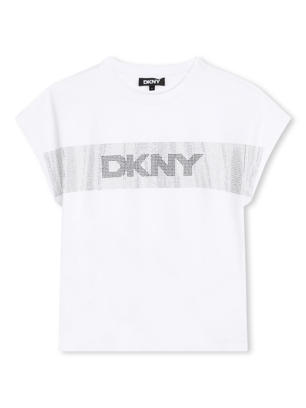 Dkny Kids 晶饰棉T恤 - 白色