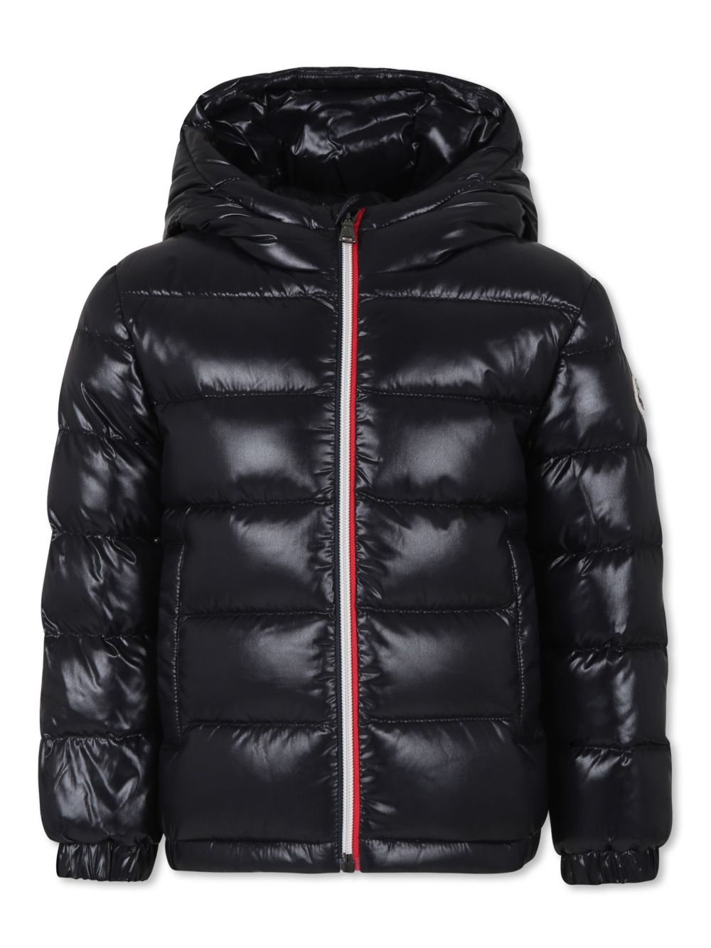 Moncler Enfant 连帽填充夹克 - 黑色