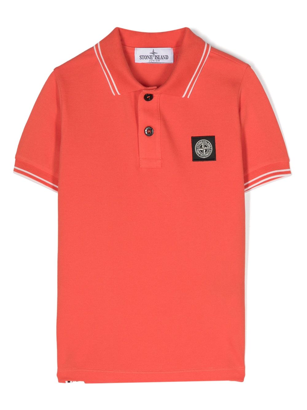 Stone Island Junior 罗盘棉polo衫 - 橘色