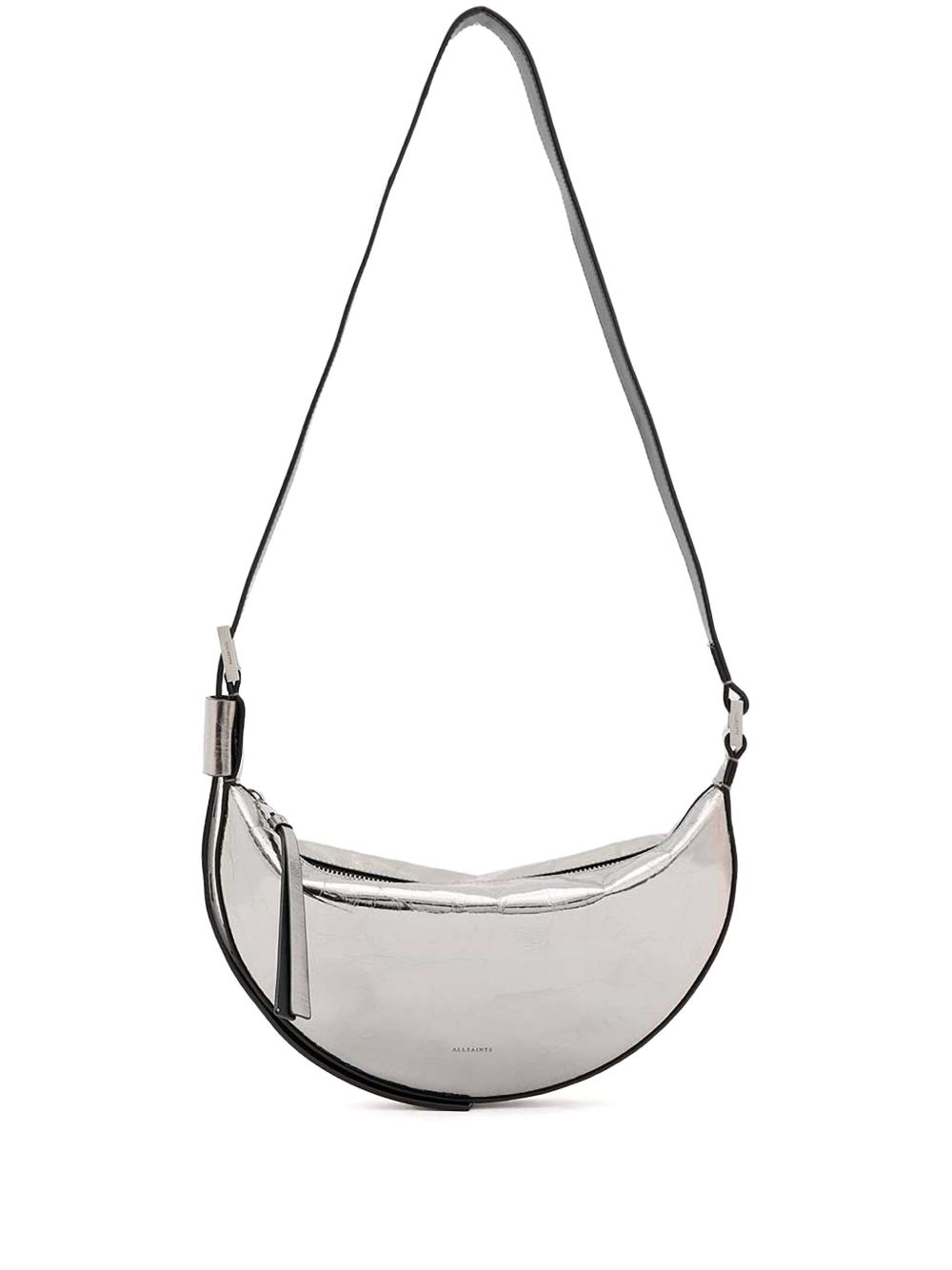 AllSaints Half Moon 斜挎包 - 银色