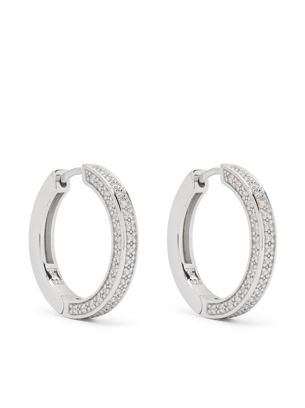 Tom Wood Nova medium hoop earrings - 银色
