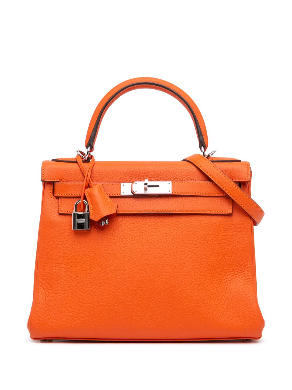 Hermès Pre-Owned Togo Kelly II Retourne 28 斜挎包（2014年典藏款） - 橘色