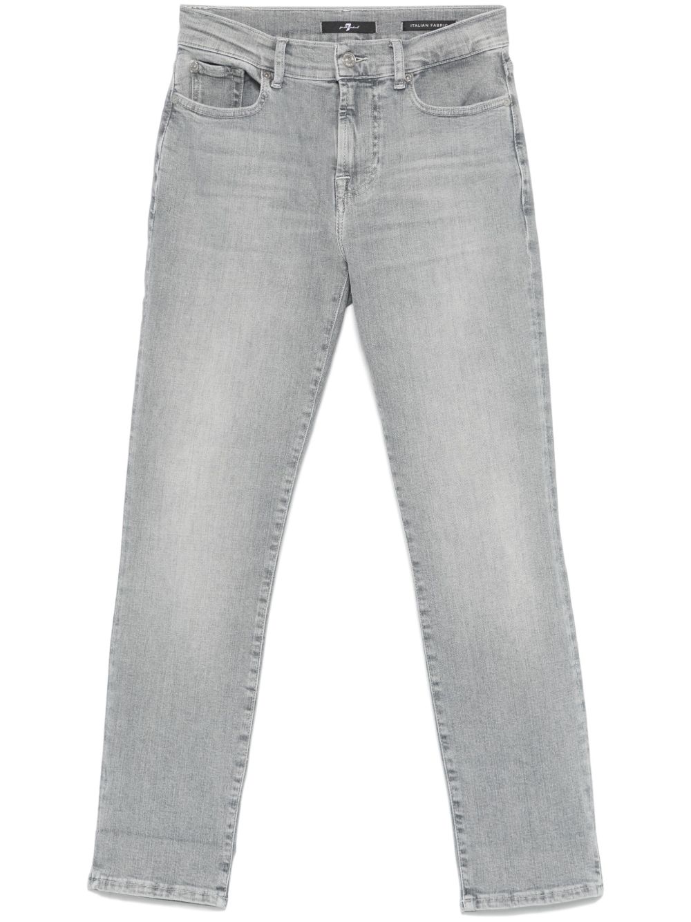 7 For All Mankind 中腰紧身牛仔裤 - 灰色