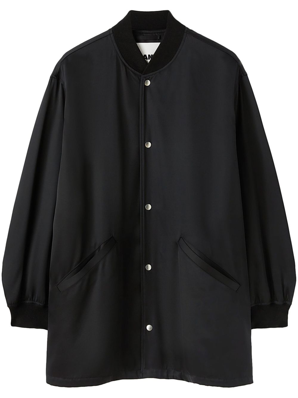 Jil Sander 长袖飞行员夹克 - 黑色