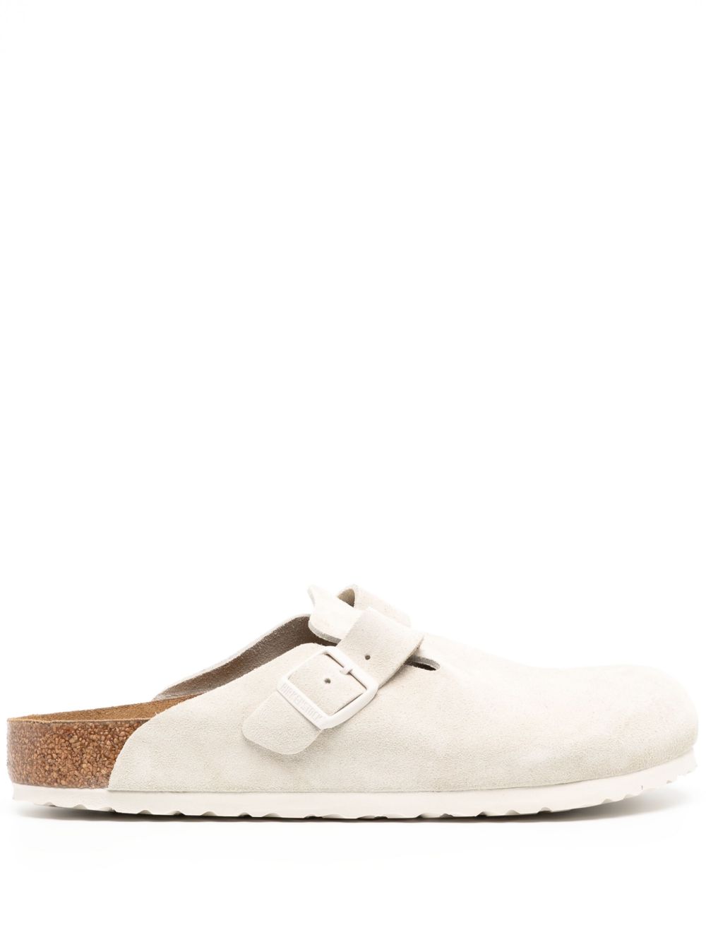 Birkenstock 搭扣绒面皮拖鞋 - 中性色
