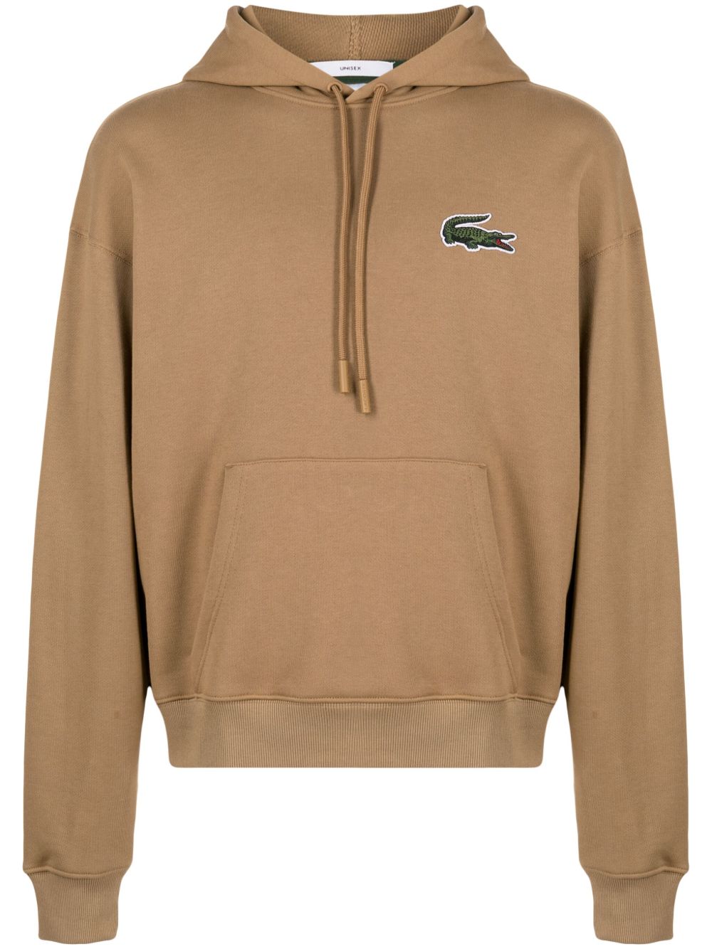 Lacoste 标贴棉连帽衫 - 褐色