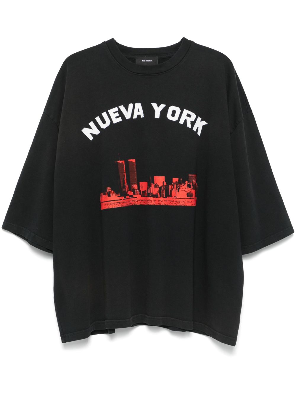 Willy Chavarria New York City 印花T恤 - 黑色