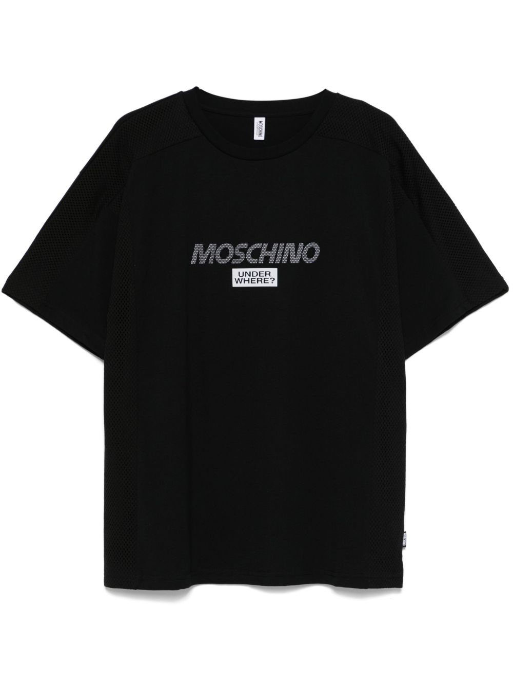 Moschino logo贴花T恤 - 黑色