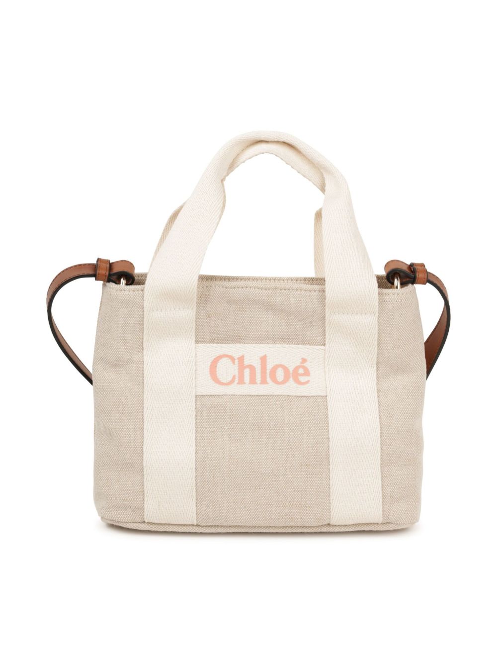 Chloé Kids logo单肩包 - 中性色