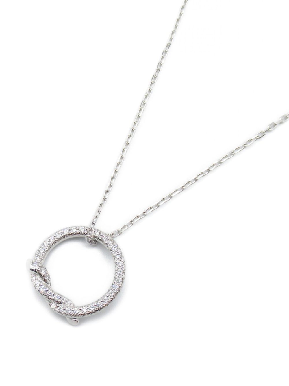 Cartier 18K白金 Entrelacés 钻石项链（2010年典藏款） - 白色