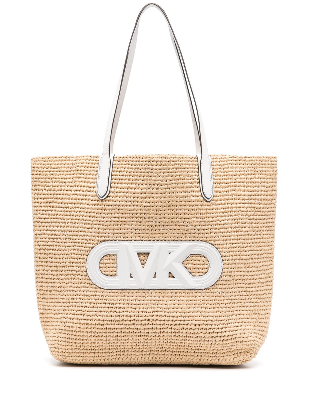 Michael Kors Eliza 大号编织手提包 - 中性色