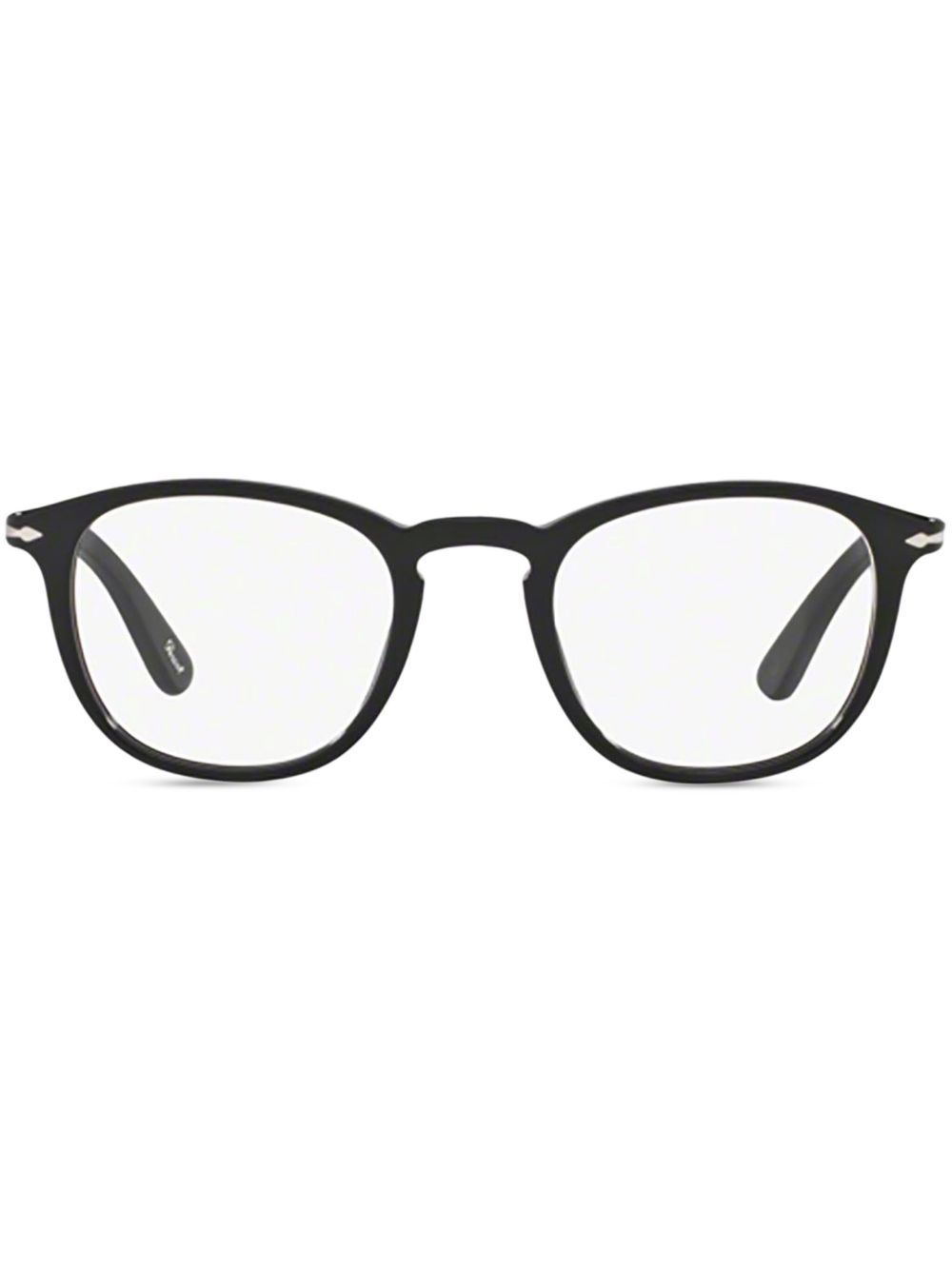 Persol 圆框眼镜 - 黑色