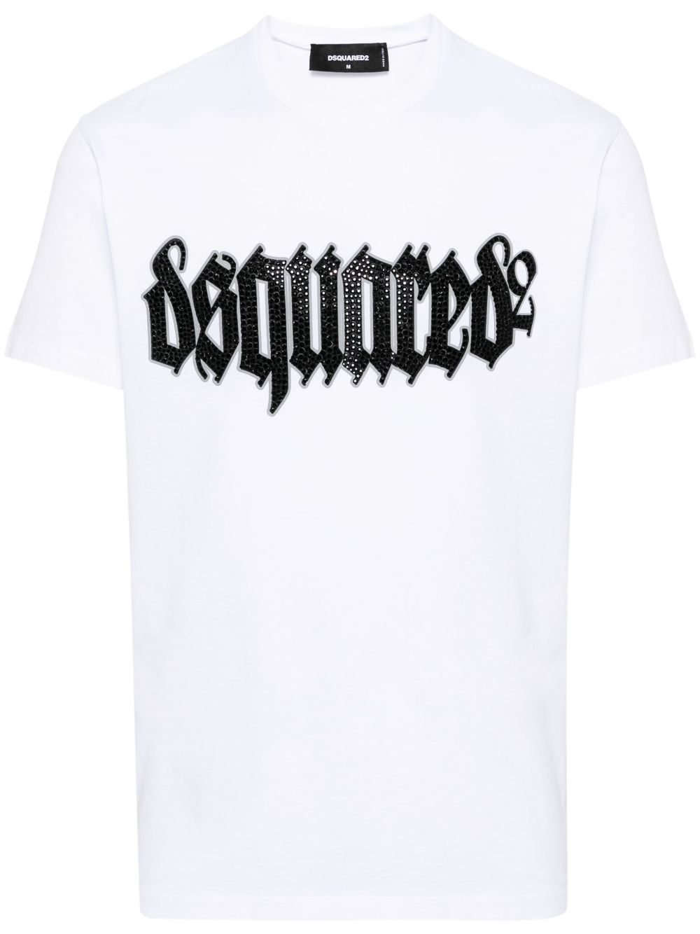 DSQUARED2 logo缀饰棉T恤 - 白色