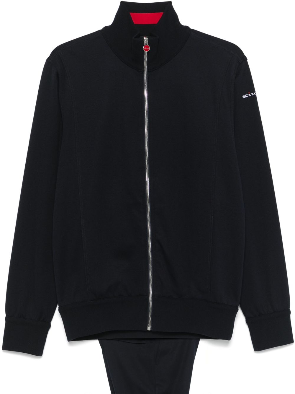 Kiton logo刺绣运动套装 - 蓝色