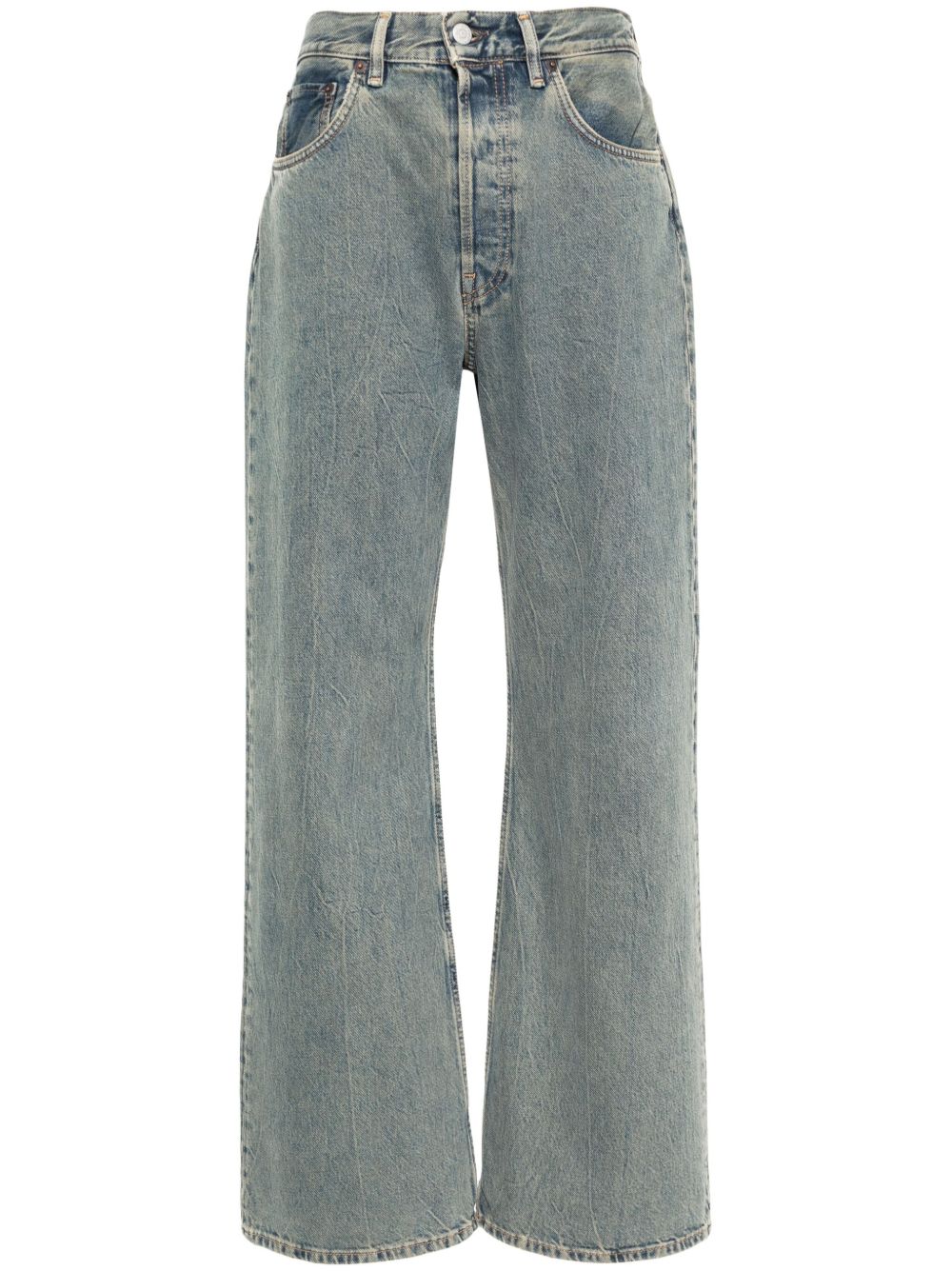 Acne Studios 中腰阔腿牛仔裤 - 蓝色