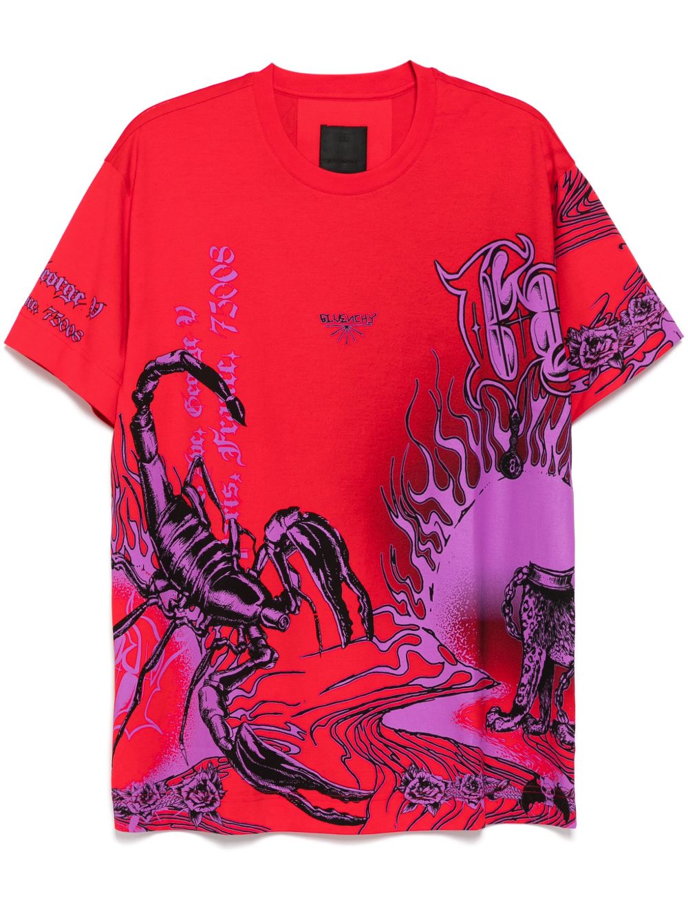Givenchy 图案印花T恤 - RED