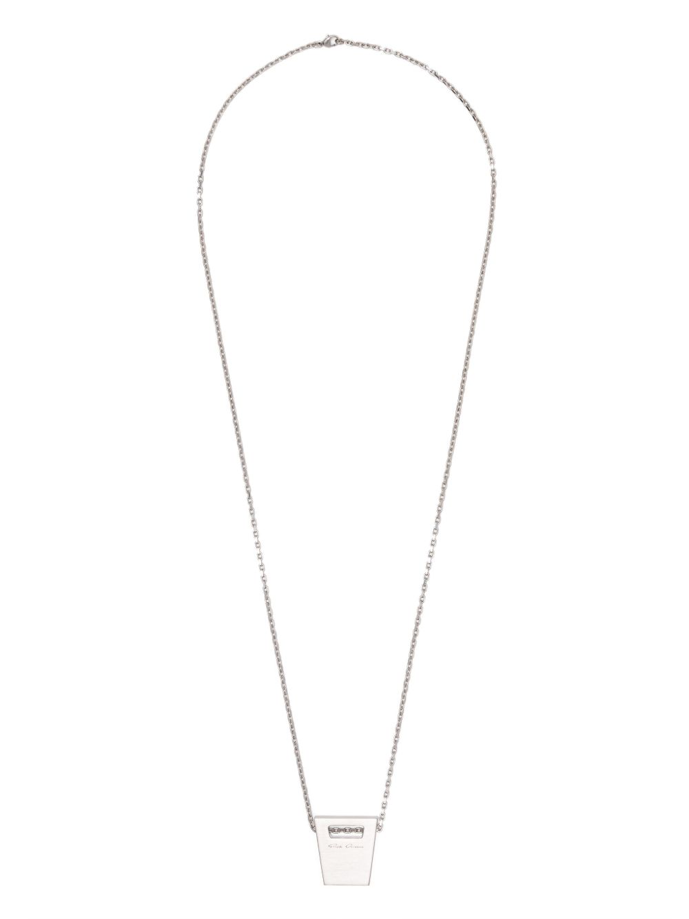 Rick Owens Dogtag 吊饰项链 - 银色