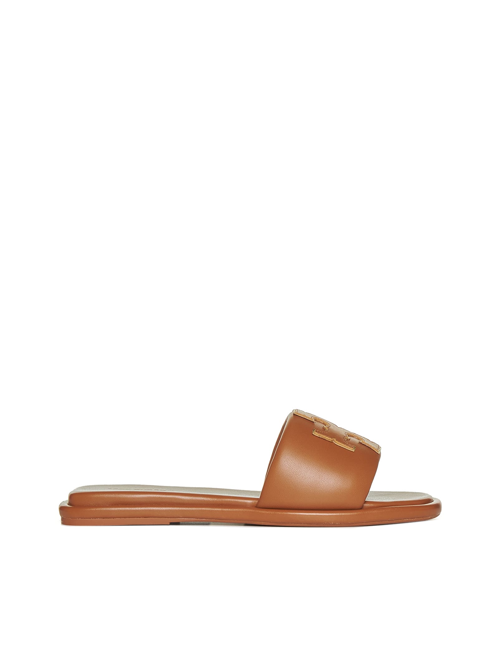 Tory Burch Double T 皮革穆勒鞋