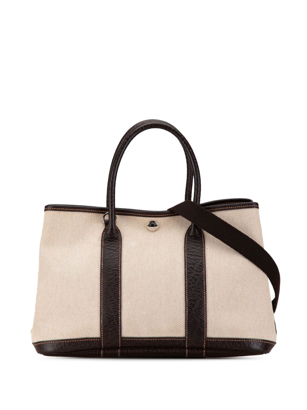 Hermès Pre-Owned Toile Garden Party 30 斜挎包（2005年典藏款） - 褐色