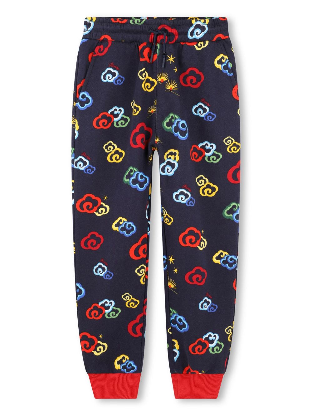 Kenzo Kids 图案印花运动裤 - 蓝色