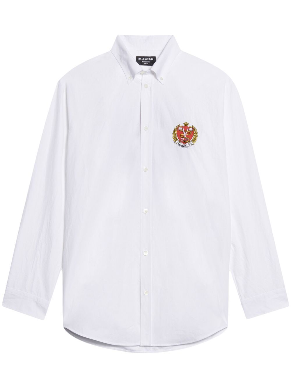 Balenciaga College logo印花衬衫 - 白色