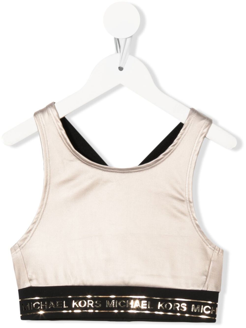 Michael Kors Kids 金属感logo内搭衬衫 - 金色