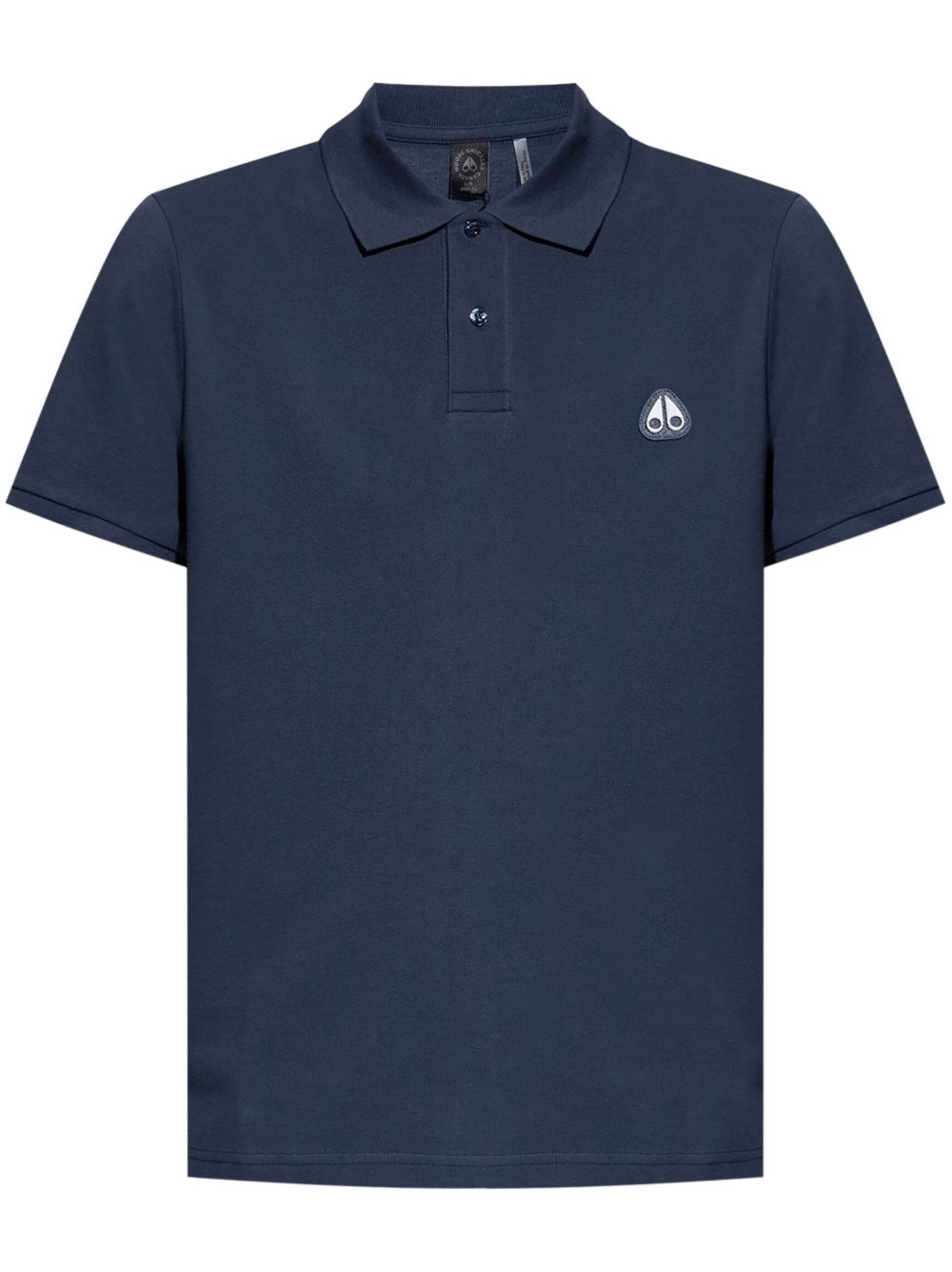 Moose Knuckles logo贴花polo衫 - 蓝色